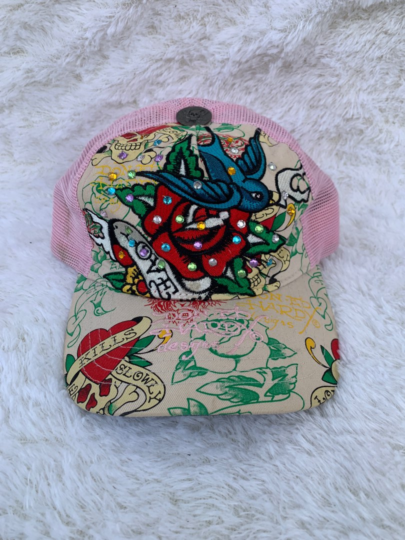 00's Christian Audigier キャップ Ed Hardy 黄色 Amazon.co.jp