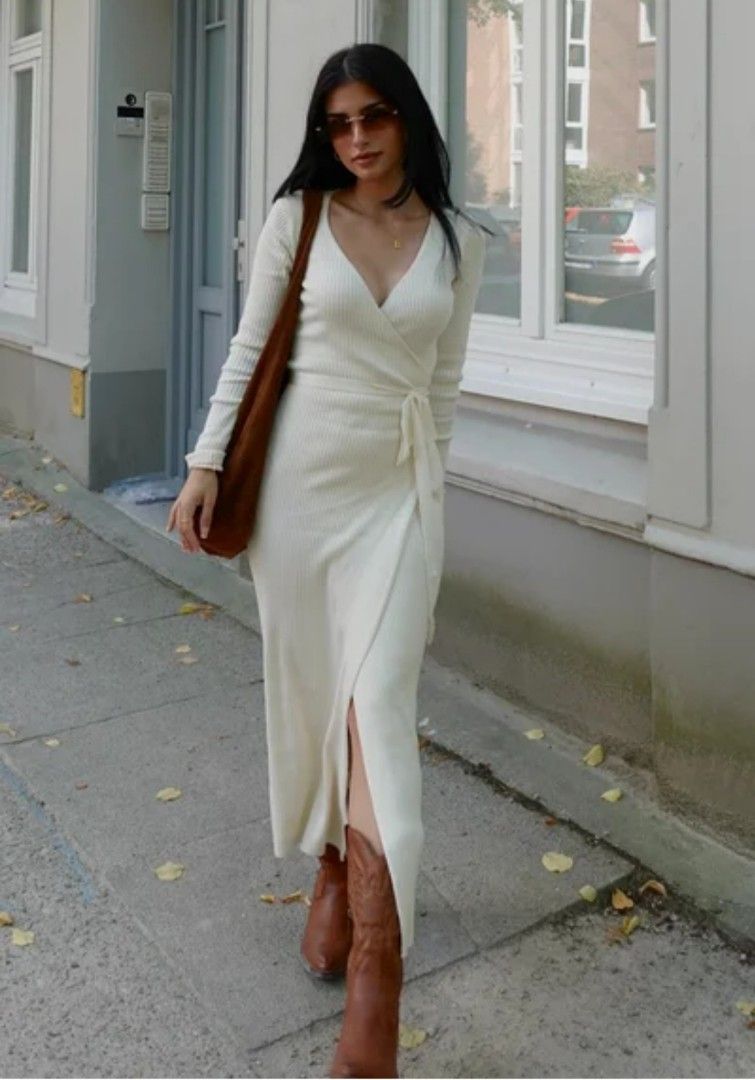 Forever 21 white long sleeve dress outlet