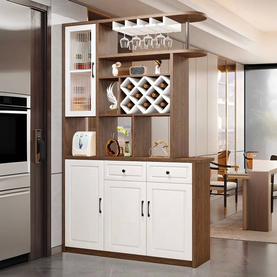 Front hall screen partition living room entrance cabinet shoe cabinet integrated cover double sided wine cabinet modern minimalist entry level