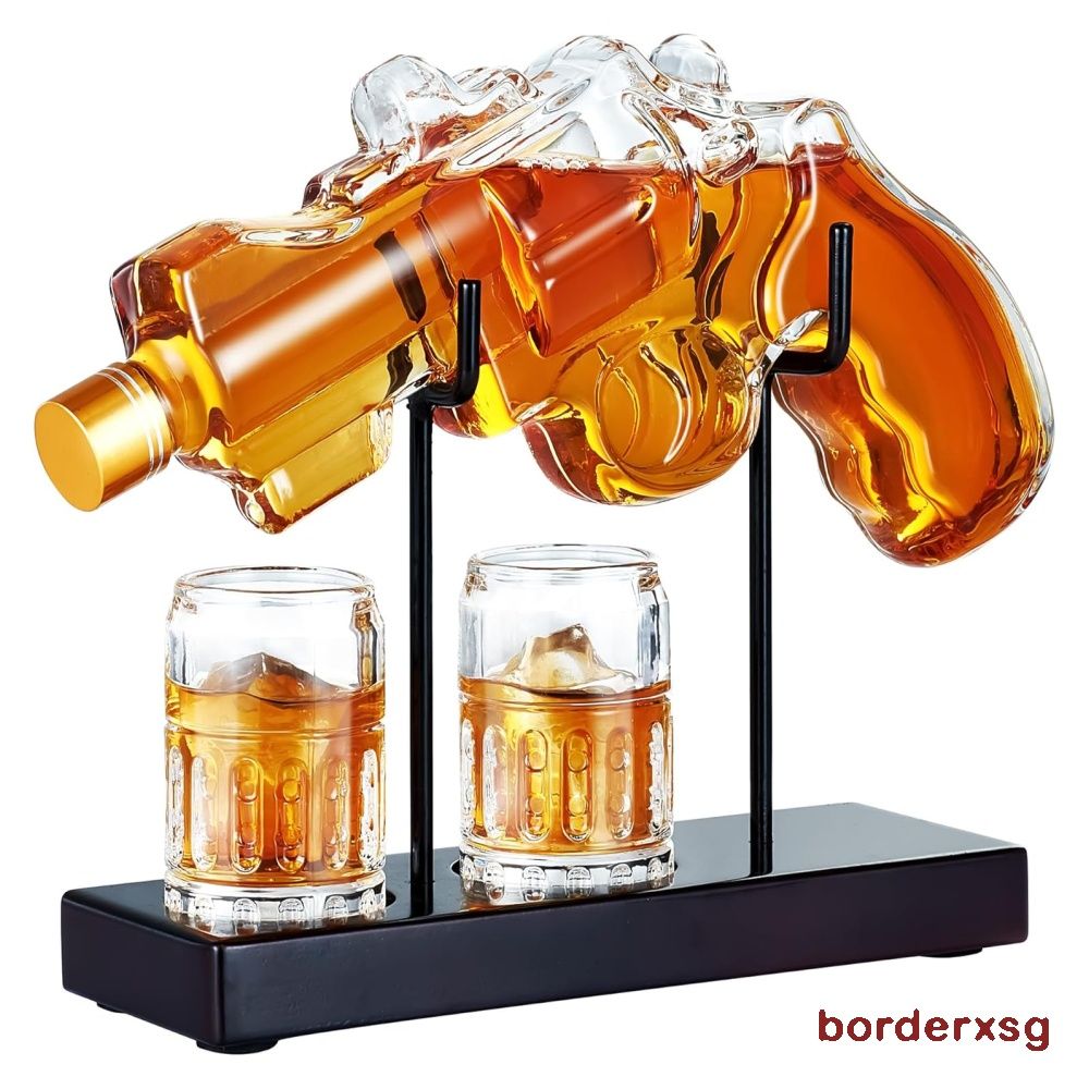 Gifts for Men Dad, Kollea Oz Gun Whiskey Decanter Set with