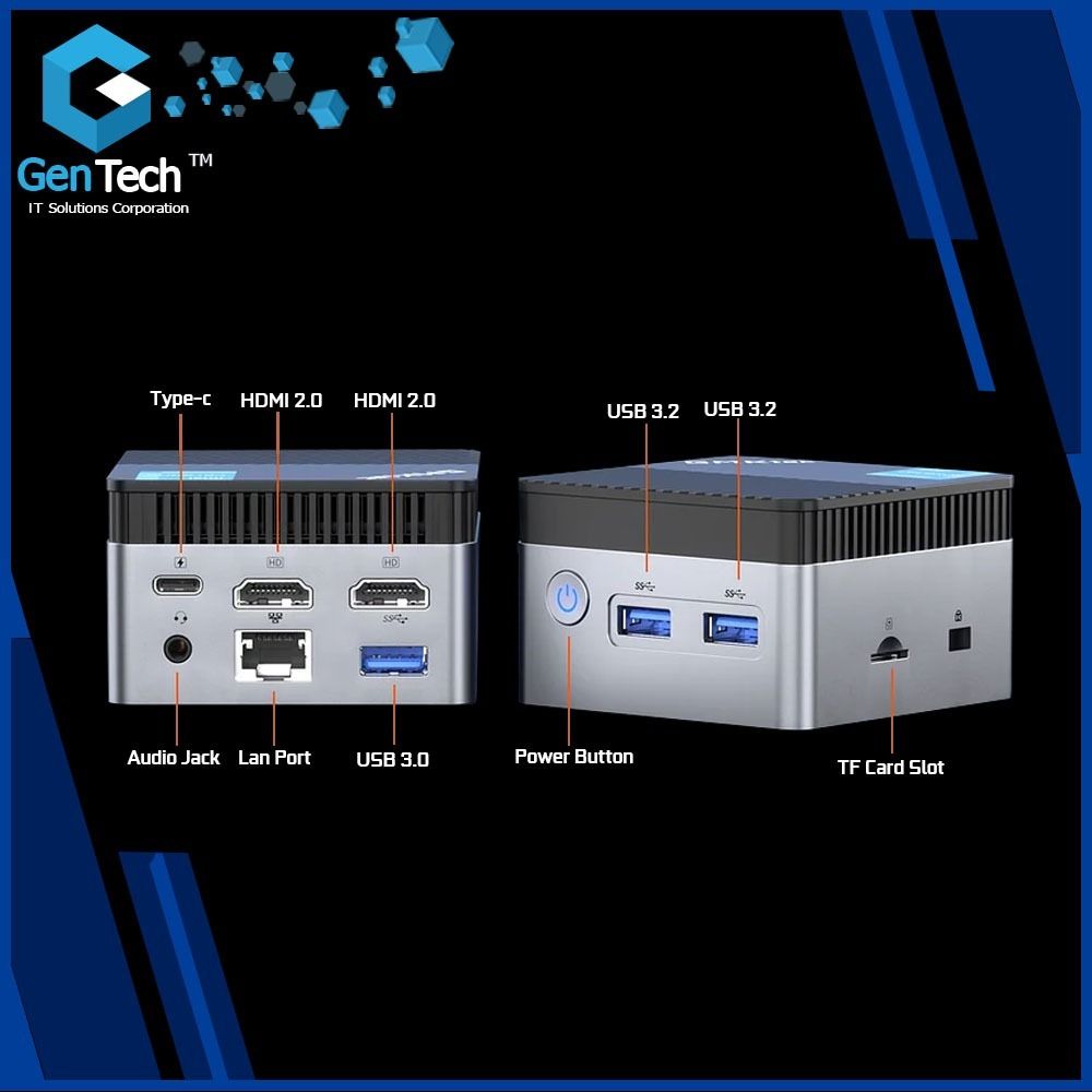 GMKtec NucBox5 Intel 11th Jasper Lake N5105 Mini PC (Category: Desktops) located in Caloocan City. Submitted by rosegentech (Listing ID 1317199642, Image 2). Description: Processor: Intel Celeron(R) N5105 2.00GHz 4 Cores / 4MB Cache / up to 2.9GHz Max Graphics: UHD Graphics Ram: 8GB DDR4 2933MHz Storage: 128GB/256GB SATA M.2 2252 Support MicroSD Max to 128GB USB 3.2 Gen 2*2 10Gbps USB 3.2 Gen 1*1 5Gbps Dual Band Wi-Fi: AMD RZ608 WiFi 5 / WiFi 6E 
