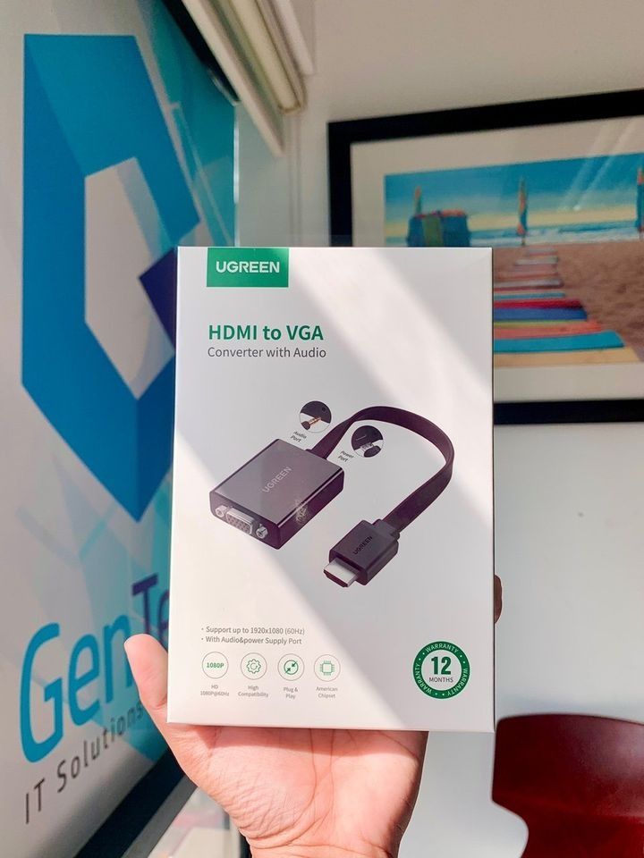HDMI to VGA Cable (Category: Cables & Adaptors) located in Quezon City. Submitted by maryjoy_gentech (Listing ID 1317208292, Image 3). Description: Ugreen 40248-MM103.