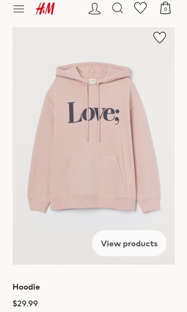 H&m love sweatshirt on sale