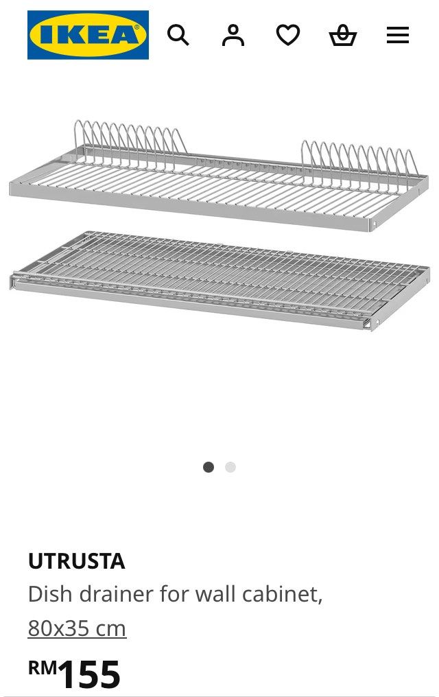 IKEA UTRUSTA dish drainer Furniture Home Living Kitchenware Tableware Dinnerware Cutlery on Carousell