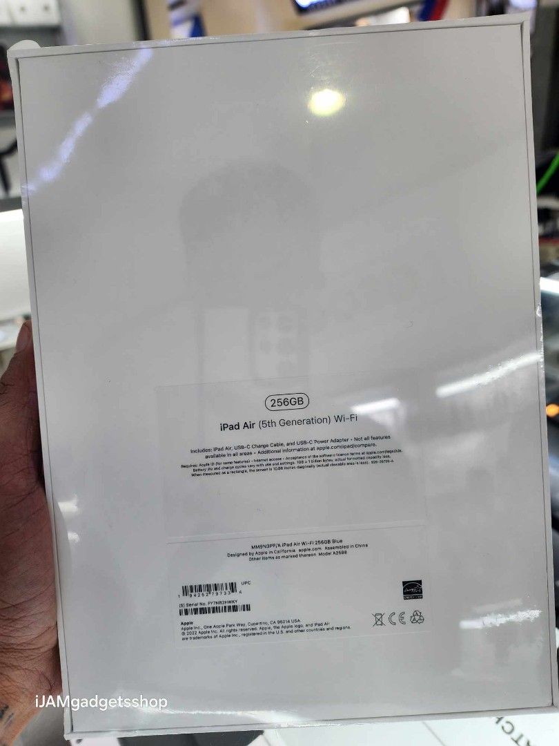 Ipad air 5 bnew 256 (Category: iPad) located in Pasig City. Submitted by ijamgadgets (Listing ID 1317227512, Image 2). Description: IPAD AIR 5 BRANDNEW 256GB WIFI WE DO COD AND SAME DAY DELIVERY CAN PICK UP IN OUR STORE IN GREENHILLS.