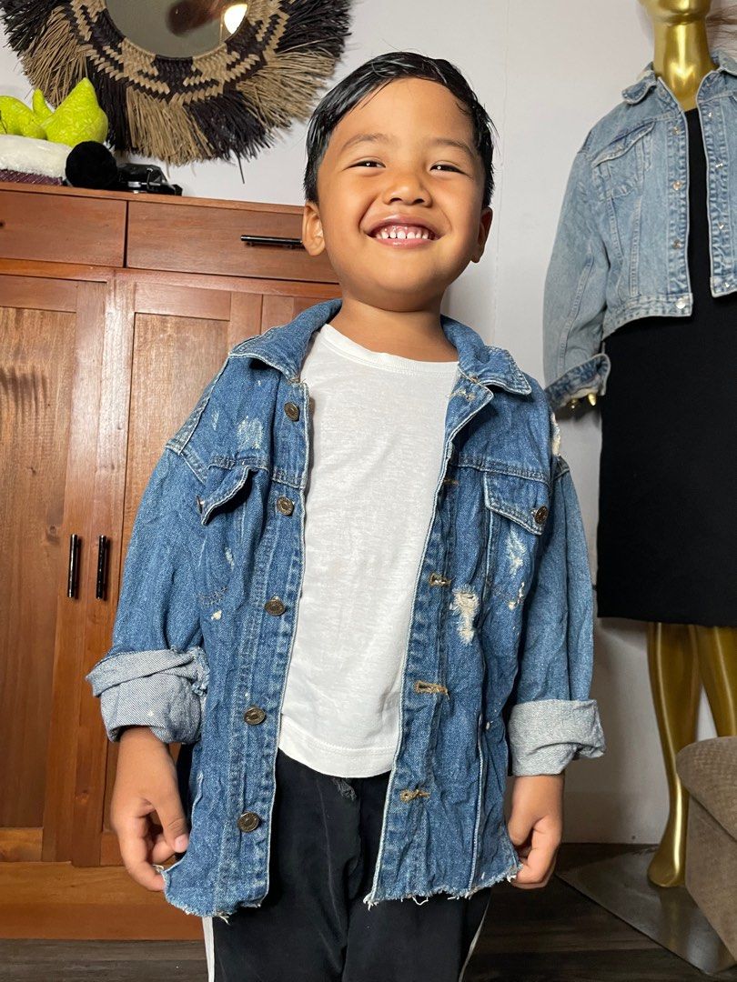 Jaket jeans ripped discount
