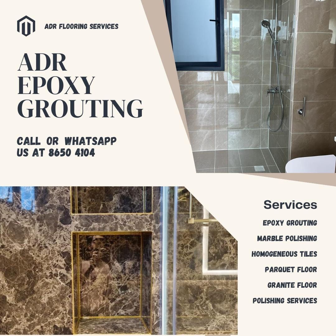Marble,tiles, wall and floor epoxy grouting or cement grouting (Category: Epoxy Flooring) located in Singapore. Submitted by directmarblepolishing (Listing ID 1063221731, Image 1). Description: Toilet floor and wall, tiles floor and wall, porcelain tiles we do epoxy grouting, cement grouting, , painting, epoxy painting, dismantling, parquet floor polishing, Whole house painting, Whole house cleaning, Epoxy painting wall and floor, Repolishing mar