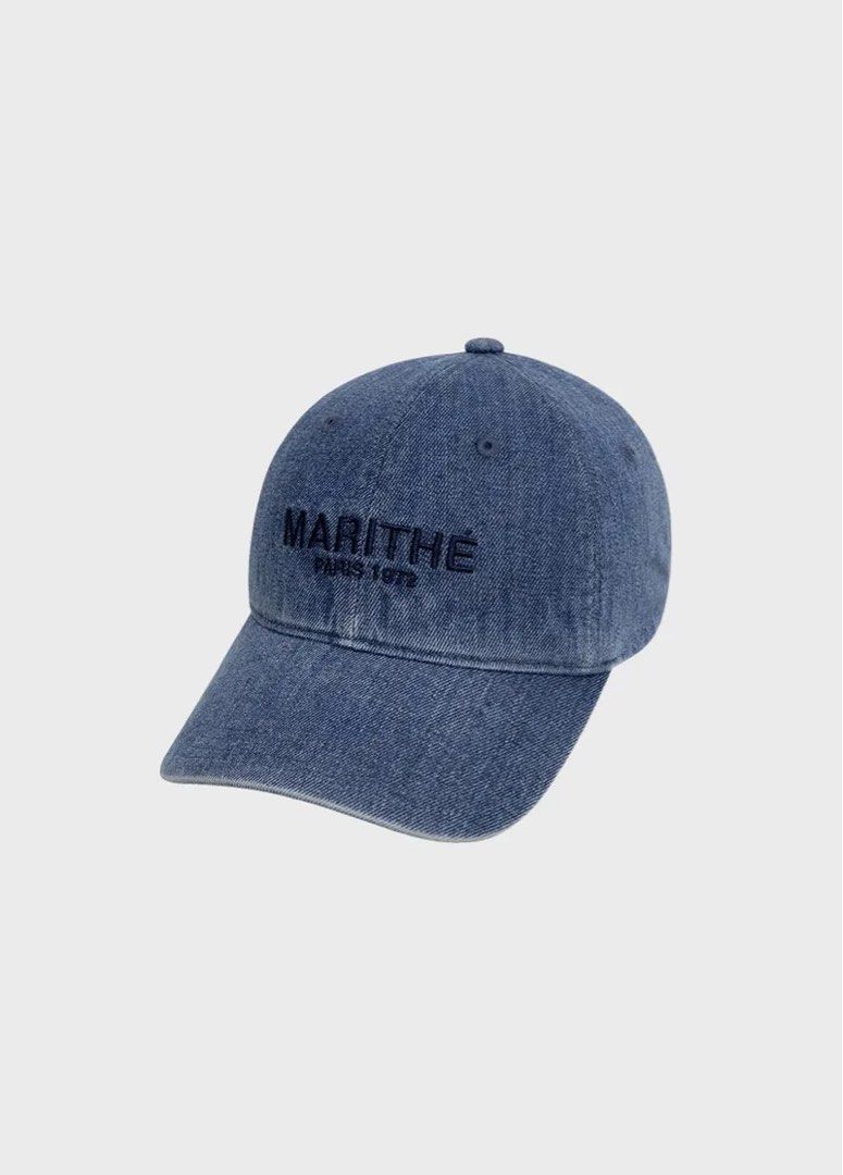 Marithe☆DENIM WASHING REGULAR LOGO BALL CAP DENIM WASHING LOGO BALL CAP