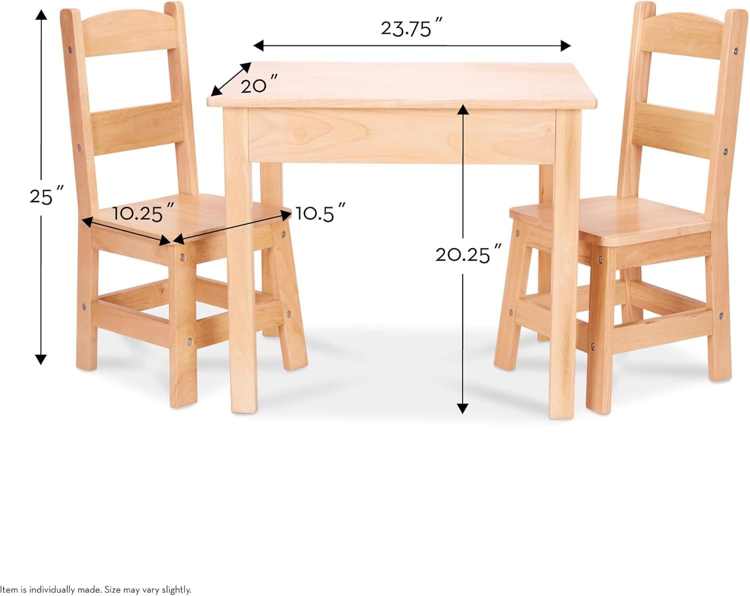 Melissa and doug wooden table and chairs 2025