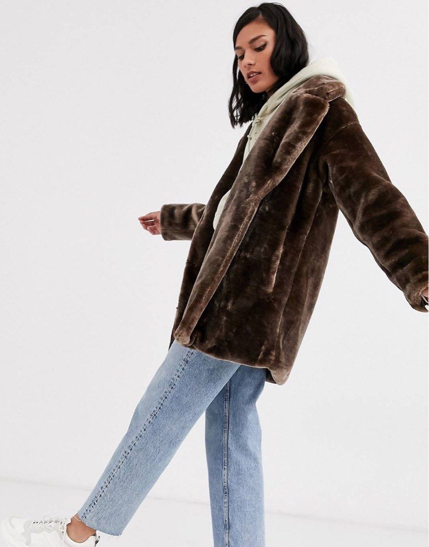 Monki shearling jacket online