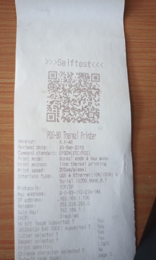 POS Thermal Printer or Waybill Printer (Category: Printers, Scanners & Copiers) located in San Pedro. Submitted by y2m2target (Listing ID 1317276898, Image 3). Description: POS Thermal Printer or Waybill Printer Model GS-8030AIII-X Double-sided printing: Automatic Duplex Printing Max Printable Size: 80mm Material: One-Piece Cartridge Network Printing: Wired USB Port LAN Port Serial/RS232 Port ISSUE: Repaired damage to Power adaptor wire Please vi