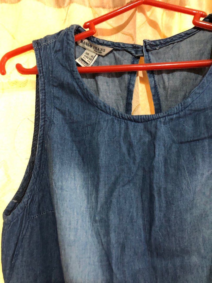 Romper (Category: Rompers) located in Manila. Submitted by dcs_collection (Listing ID 1317233867, Image 3). Description: 100% personal preloved Lightly used✔️ Still Best buy Authentic Soft Denim light blue color Mango jeans brand.