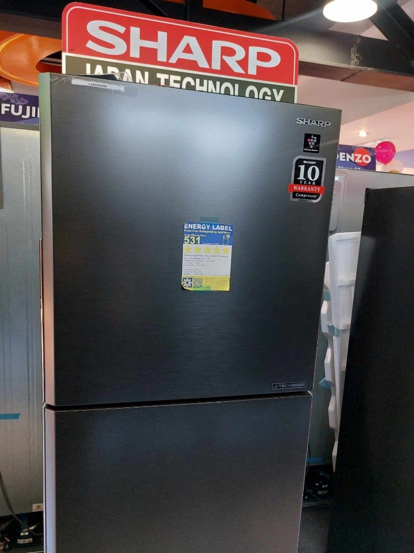 Sharp J Tech 2 door ref (Category: Refrigerators and Freezers) located in Quezon City. Submitted by daligcon19 (Listing ID 1317323147, Image 1). Description: 😲SHARP J TECH 2 DOOR REFRIGERATOR INVERTER NO FROST ✅️ SJ-FTS12BVS-DS 12.7 cuft - 25,600 SJ-FTS11BVS-DS 10.1 cuft - 22,700 SJ-FTS09BVS-DS 8.9 cuft - 21,100 SJ-FTS08BVS-DS- 7.9 cuft - 18,700 SJ-FTS07BVS -DS 6.4 cuft - 16,950 ♥️BRANDNEW AND SEALED Warranty1-year on Parts & Labor 10 Years on C