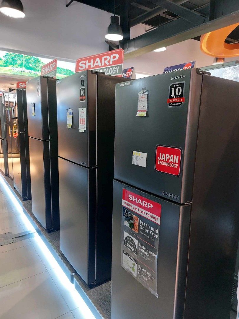 Sharp J Tech 2 door ref (Category: Refrigerators and Freezers) located in Quezon City. Submitted by daligcon19 (Listing ID 1317323147, Image 2). Description: 😲SHARP J TECH 2 DOOR REFRIGERATOR INVERTER NO FROST ✅️ SJ-FTS12BVS-DS 12.7 cuft - 25,600 SJ-FTS11BVS-DS 10.1 cuft - 22,700 SJ-FTS09BVS-DS 8.9 cuft - 21,100 SJ-FTS08BVS-DS- 7.9 cuft - 18,700 SJ-FTS07BVS -DS 6.4 cuft - 16,950 ♥️BRANDNEW AND SEALED Warranty1-year on Parts & Labor 10 Years on C