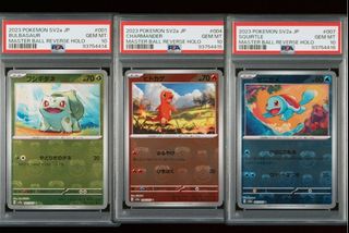 Bulbasaur Charmander Squirtle PSA 10 Graded Pokmon Card Set - Bulbasaur,  Charmander, Squirtle AR 050/051/052 Full Art (Japanese) Full Art Squirtle