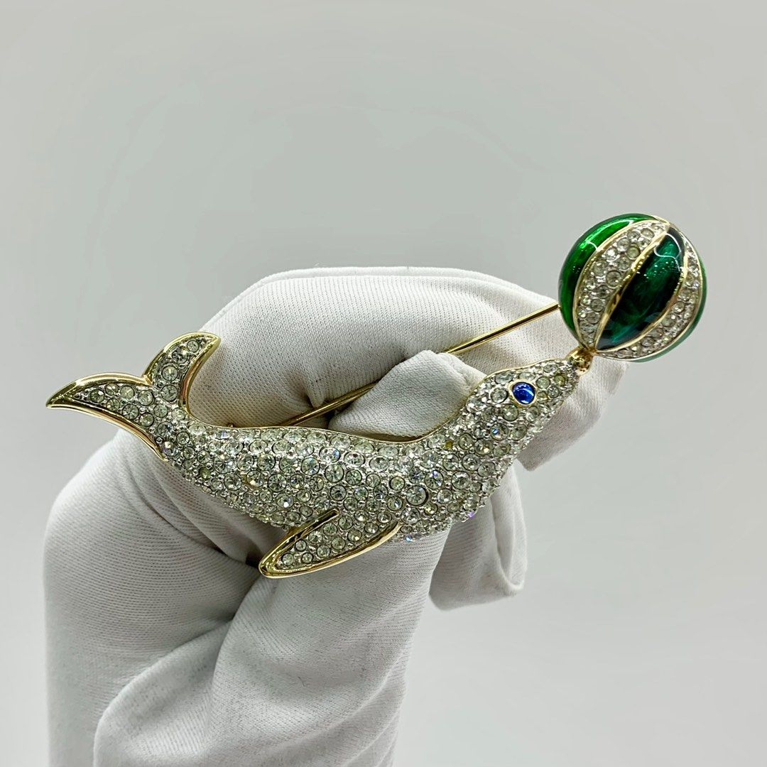 Swarovski dolphin brooch on sale