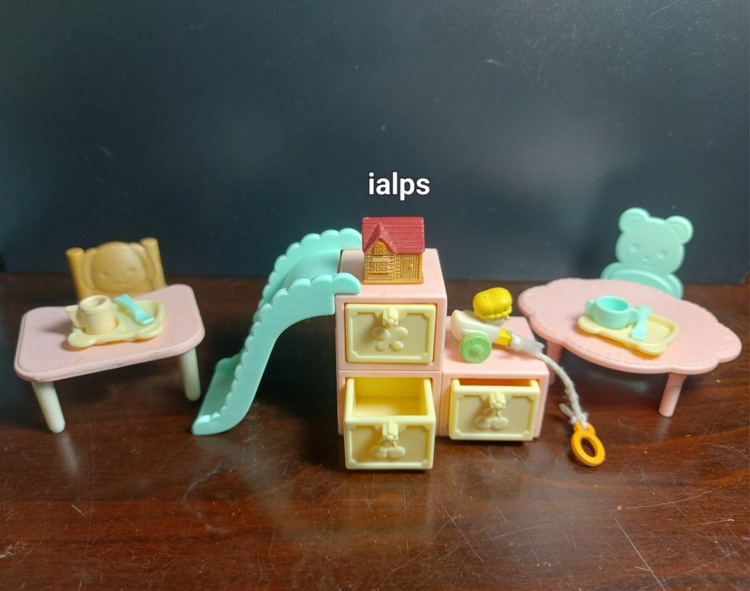 Sylvanian Families Pink Baby Girl Nursery Room Set with Figure (Category: Kids Toys) located in Pasig City. Submitted by lpsflover (Listing ID 1317201826, Image 3). Description: 7 In good condition but please manage your expectations on used items. Payment via BPI/BDO/Gcash. Shipping via J&T Express or Lalamove at buyer's additional expense..