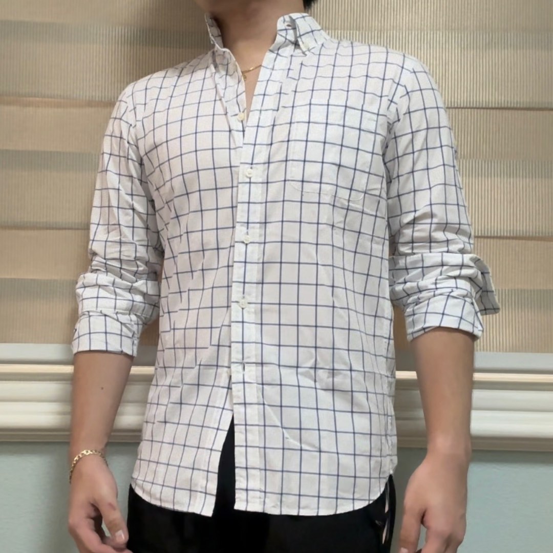 Uniqlo checkered polo hot sale