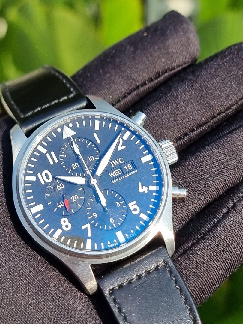 WARRANTY TILL 2027 IWC BIG PILOT CHRONO CHRONOGRAPH IW377709 377709 3777 09 BLACK DIAL Luxury Watches on Carousell