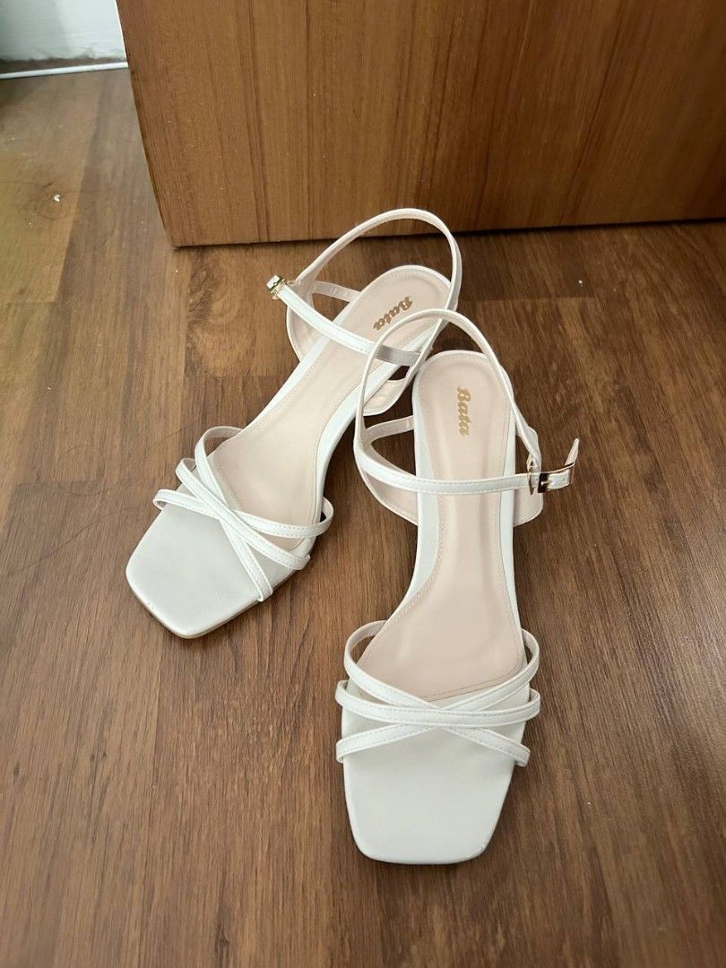 Bata white heels online