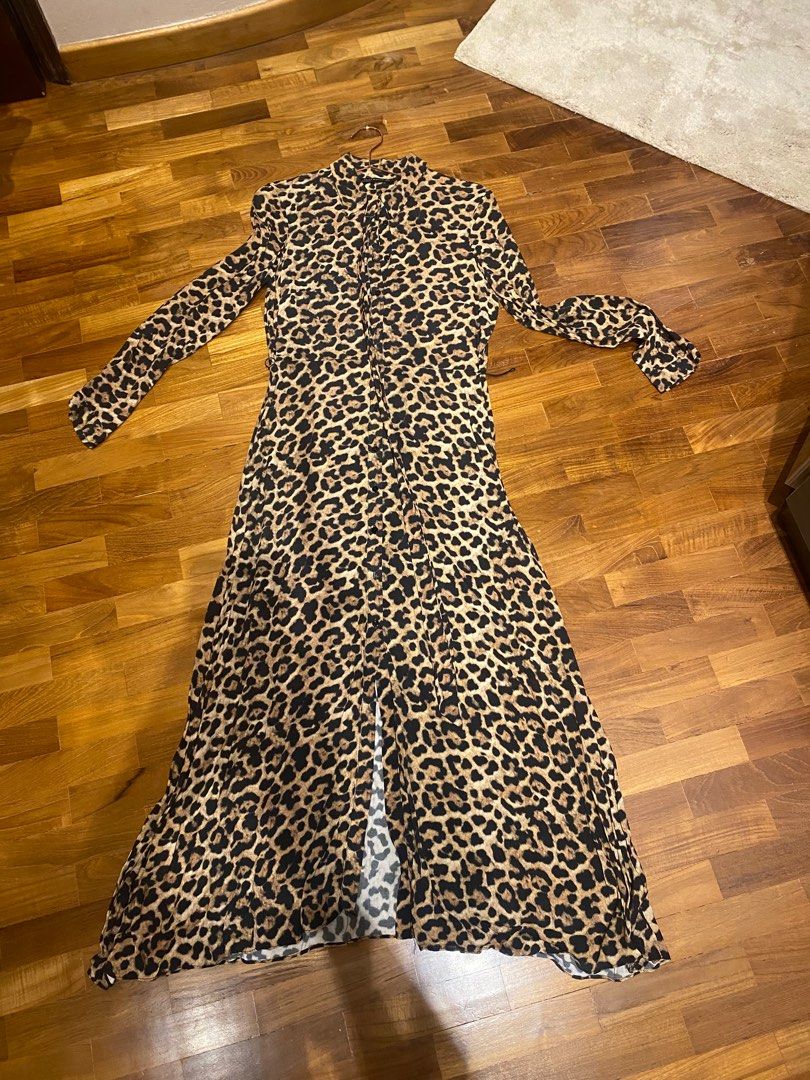 Zara leopard shirt dress, Women's Fashion, Dresses Sets, Dresses