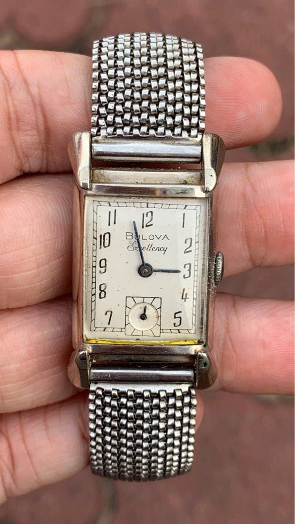 1948 VINTAGE BULOVA EXCELENCY GOLD FILLED TANK, Men's Fashion, Watches ...