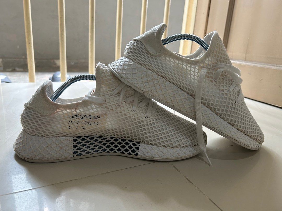 ADIDAS DEERUPT TRIPLE WHITE Men s Fashion Footwear Sneakers on Carousell