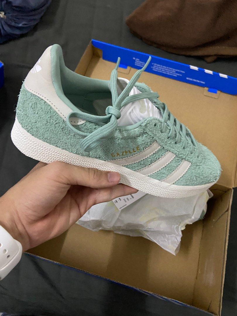 adidas gazelle silver green womens Adidas Gazelle Indoor 'Light Blue/Wonder White' -Originally $130.00 –  Unheardof Brand main image 1