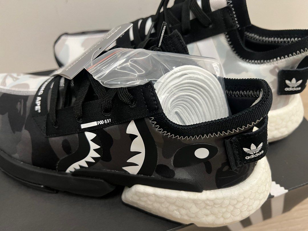 Adidas POD 3.1 Bape x Neighborhood Size UK8 Men s Fashion Footwear Sneakers on Carousell