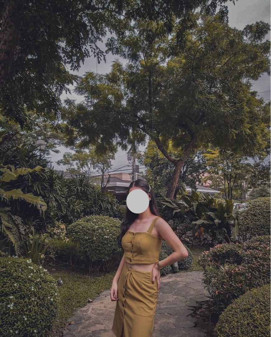 Avocado Green Top & skirt (Category: Sets or Coordinates) located in Quezon City. Submitted by gurl_clutter (Listing ID 1317466057, Image 3). Description: used only once size small.