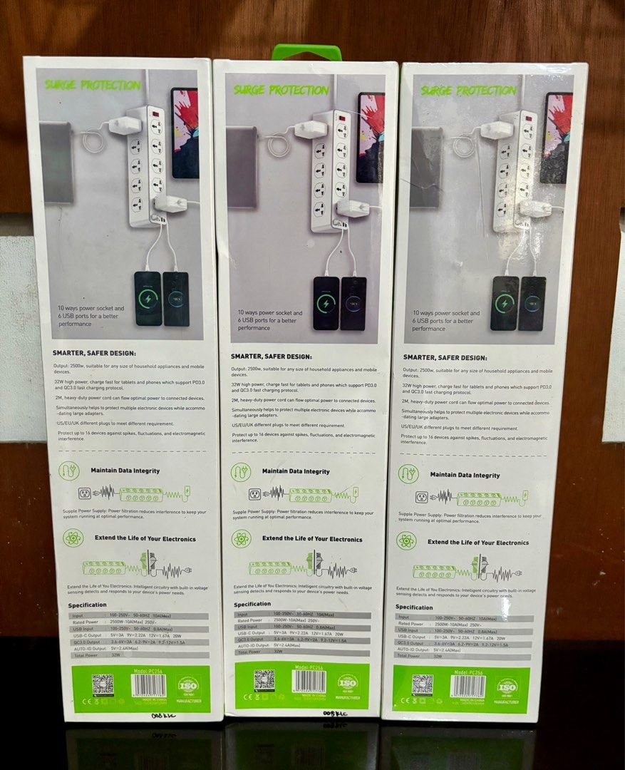 BAVIN POWER SOCKET CHARGING HUB DEVICE EXTENSION (Category: Chargers & Cables) located in Manila. Submitted by guerle (Listing ID 1317418708, Image 3). Description: BAVIN POWER SOCKET CHARGING HUB DEVICE EXTENSION ➡️BAVIN PC256 UNIVERSAL CHARGING HUB EXTENSION WITH 6 USB + 10 SOCKET & 5 AUTO-ID USB PORT PD FAST 3.0 ➡️BAVIN PC262 7 IN 1 USB CHARGER HUB EXTENSION WITH PD 20W TYPE-C PLUS USB 3.0 18W AND 3X POWER SOCKET ➡️BAVIN 6 USB PORT 5.4A 3-POWE