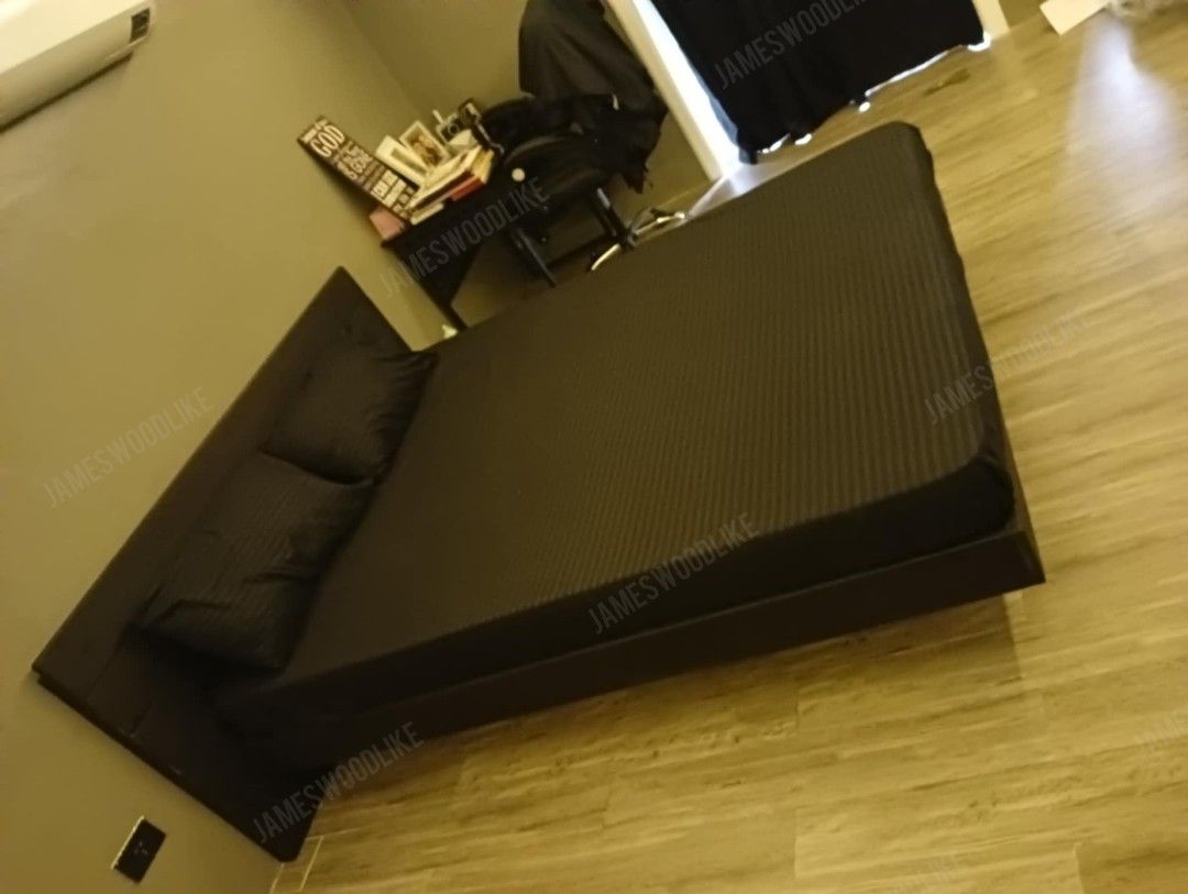 BLACK STAINED FLOATING BED (Category: Bed Frames & Mattresses) located in General Trias. Submitted by jameswoodlike (Listing ID 1317374677, Image 1). Description: BLACK is my Happy Color! 🖤🖤🖤 Are you the same? 🖤 Why not make your Bed in your Happy Color! Nothing soothes you more than the color you love right?! For interested customers ‼️𝙈𝙀𝙎𝙎𝘼𝙂𝙀 𝙐𝙎 𝙉𝙊𝙒‼️ We use 100% Solid Brand New Wood! Kaya sigurado ang tibay! "✨ BLACK STAINED FL