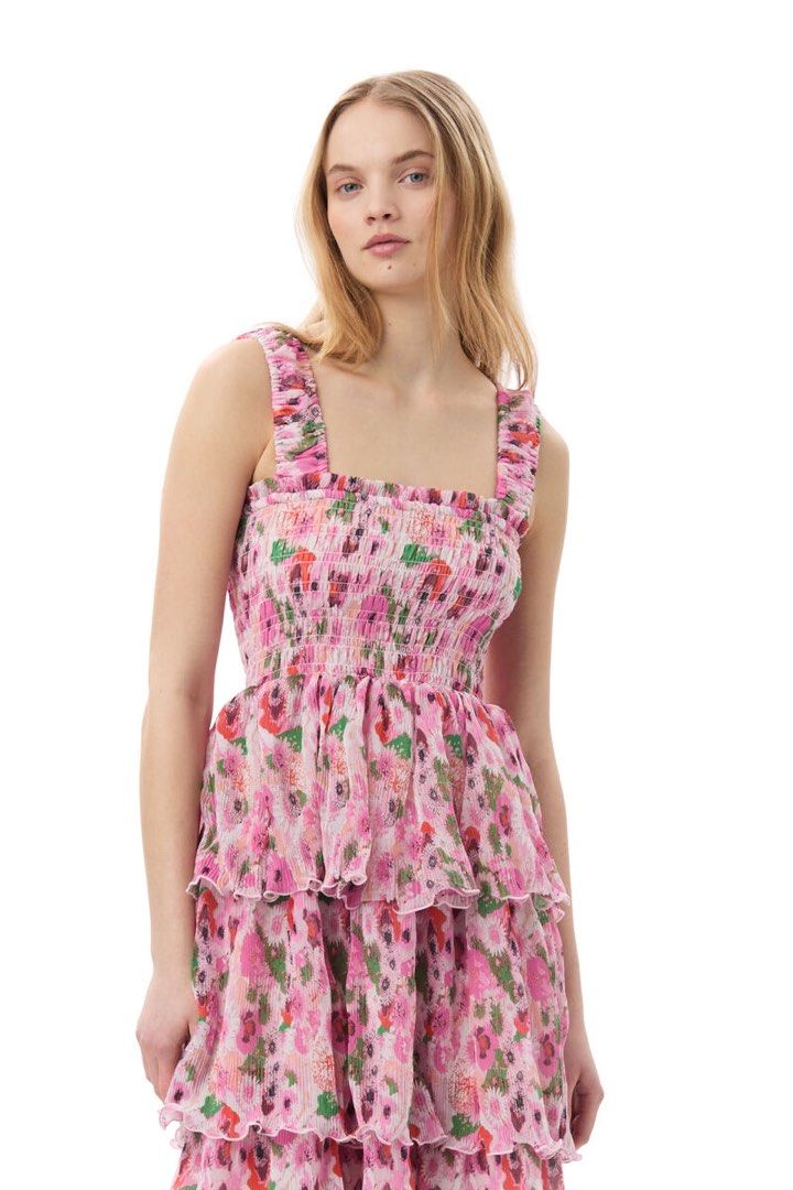 BNWT Ganni Pleated Georgette Smock Midi Flounce Dress, Women's Fashion, Dresses & Sets, Dresses on Carousell BNWT Ganni Pleated Georgette Smock Midi Flounce Dress, Women's Fashion, Dresses & Sets, Dresses on Carousell