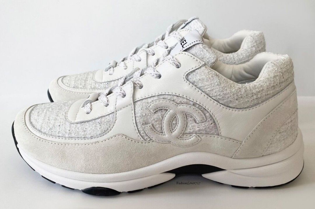 Chanel 23s White Sneakers, Luxury, Sneakers Footwear on Carousell