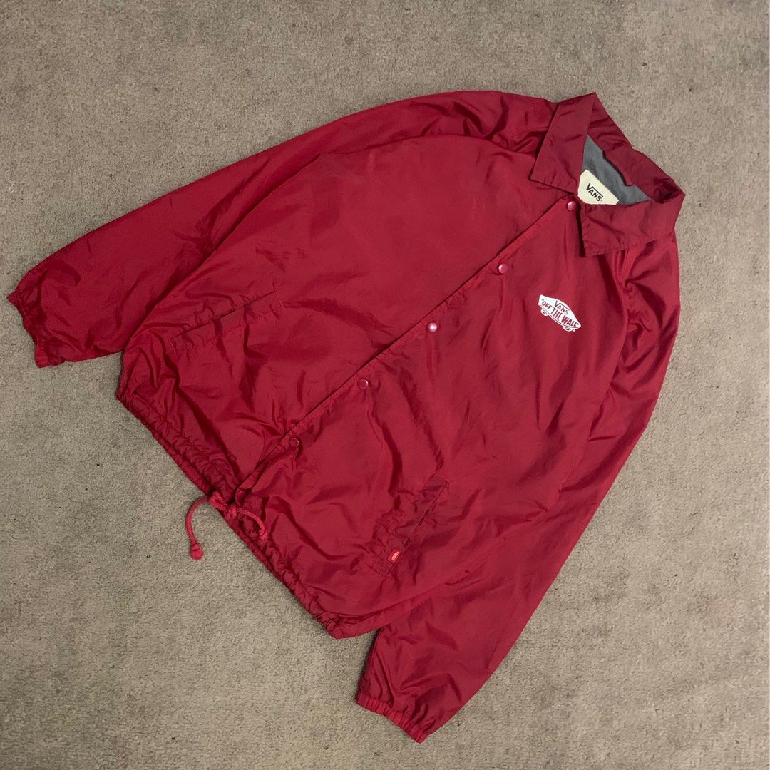 Jaket vans off the wall merah best sale