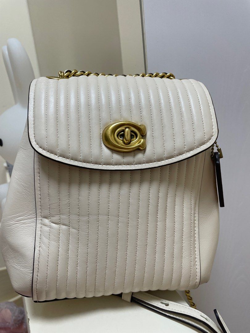 Coach parker backpack white online