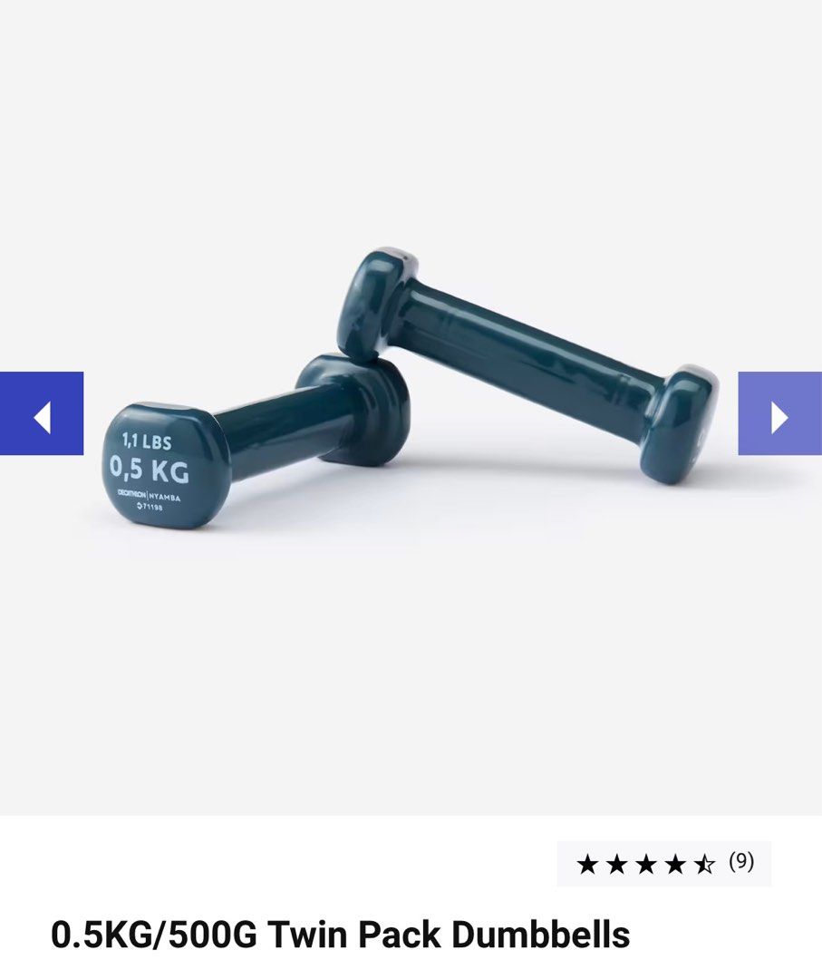 Decathlon Dumbbells Sports Equipment Exercise Fitness Weights Dumbbells on Carousell