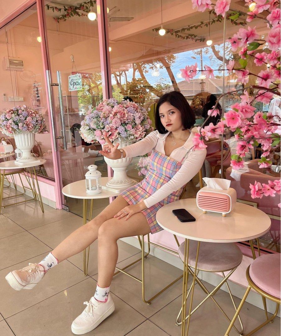 Forever 21 Pink Purple Yellow Pastel Gingham Plaid Cami Sleeveless Mini Dress Women s Fashion Dresses Sets Dresses on Carousell