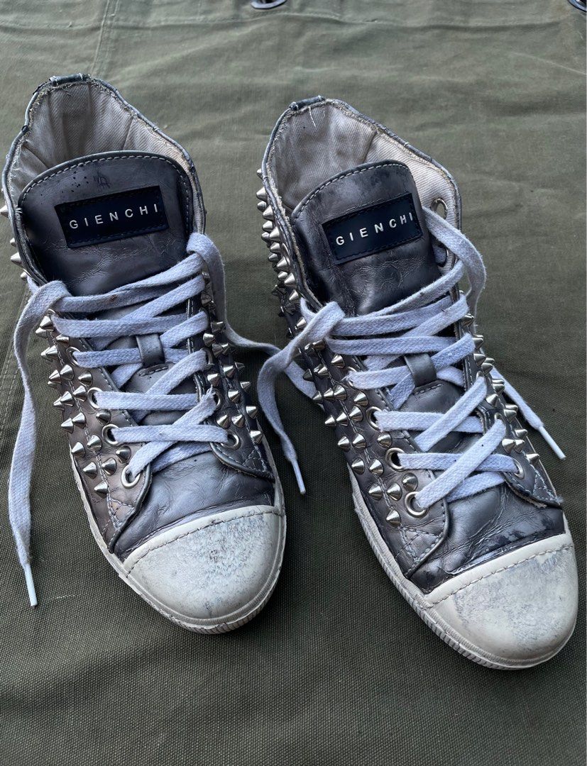 Gienchi Studded Spain Hightop Sneakers Fesyen Pria Sepatu Sneakers di Carousell