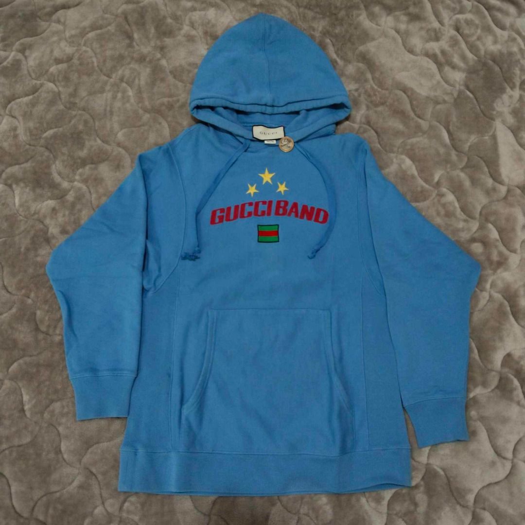Gucci blue hoodie hot sale