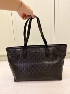 Vintage black gucci tote discount