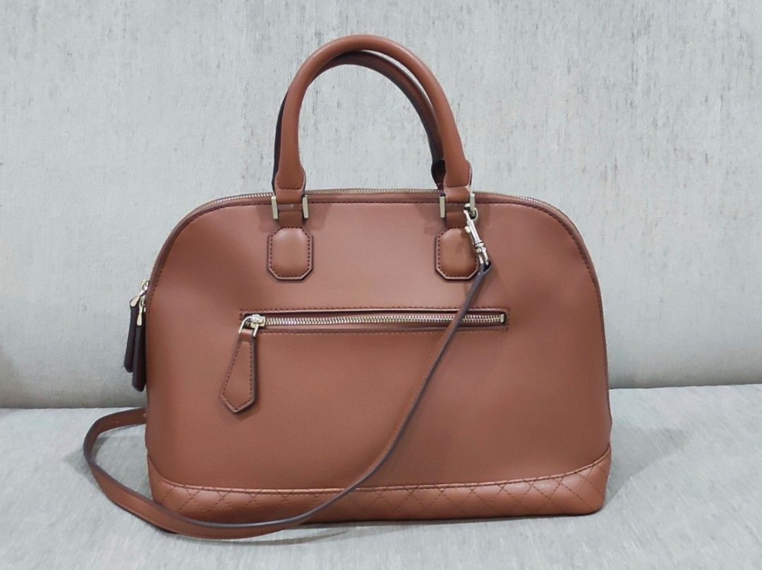 Guess Korry Dome Brown Woman Satchel Handbag Original Authentic