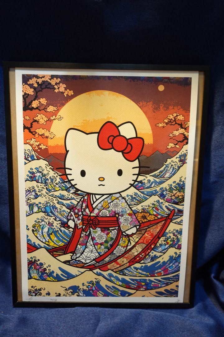 Hello Kitty x 村上隆太陽花x 浮世繪Death nyc 罕有藝術作品限定