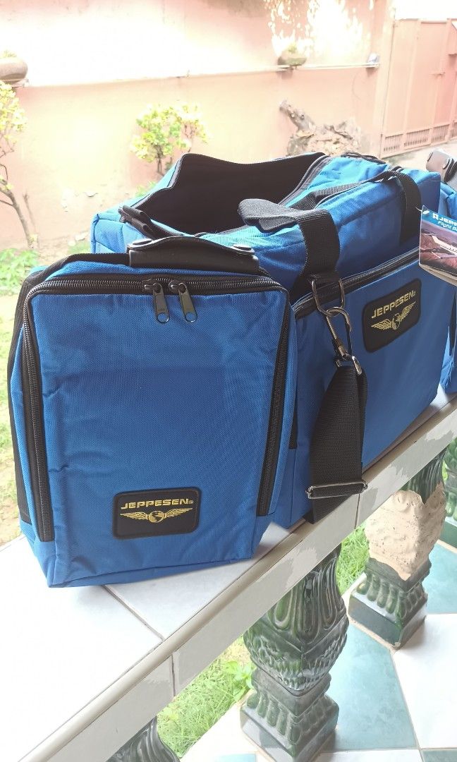 Jeppesen Pilot/Travel Bag (Category: Belt bags, Clutches and Pouches) located in Cebu City. Submitted by felztmatas05690 (Listing ID 1317445605, Image 3). Description: Selling this unused Jeppesen Pilot Bag (Navigator Version and still with it's original tag) Includes also the side bags (see pictures) Can be used for school, travel and etc. (NO ISSUES ON THE BAG, NO WEAR AND TEAR) Rfs: The pilot shop closed and decluttering.