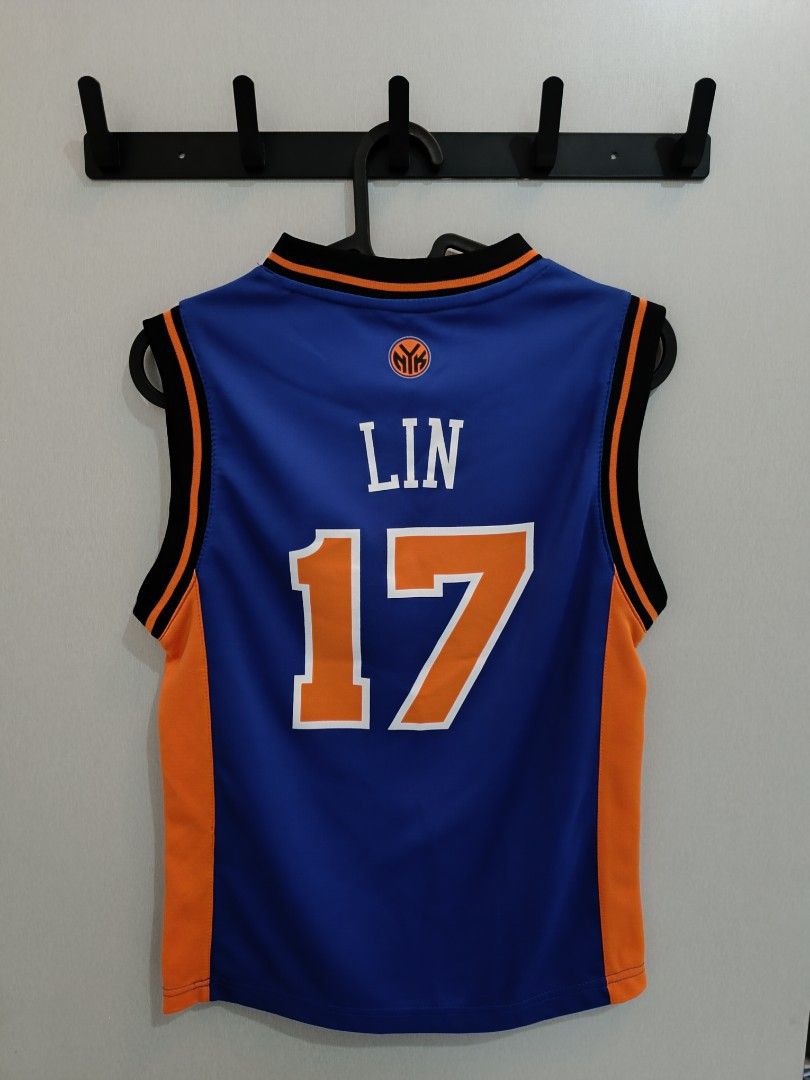 Jeremy Lin 17 New York Knicks Linsanity Blue Jersey Youth Jersey