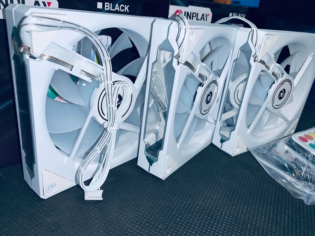 Jezhell Inplay Openview Tower X3-W 3in1 ARGB 120mm Case Fan Kit With ...