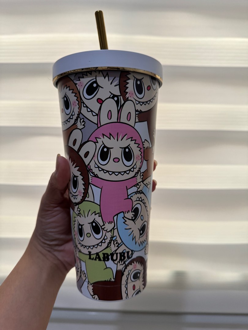 Labubu tumbler stainless, Furniture & Home Living, Kitchenware ...