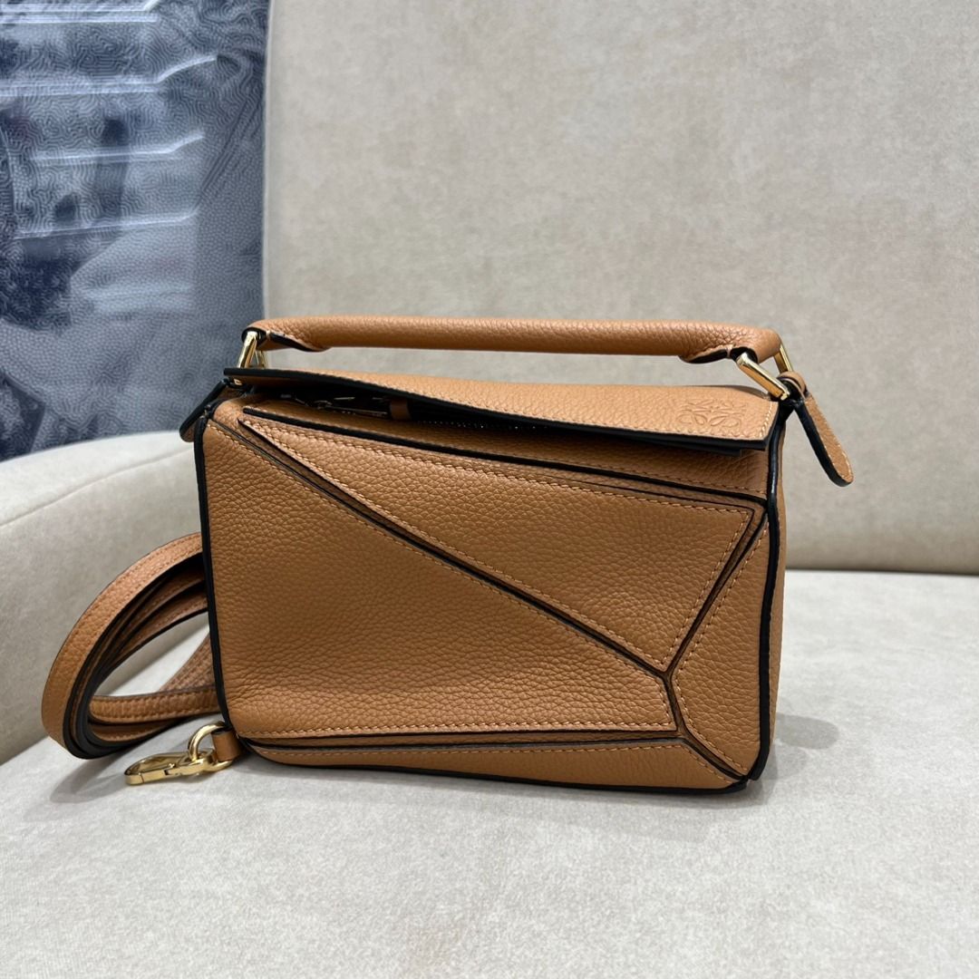 Loewe Puzzle Mini Bag in Light Caramel