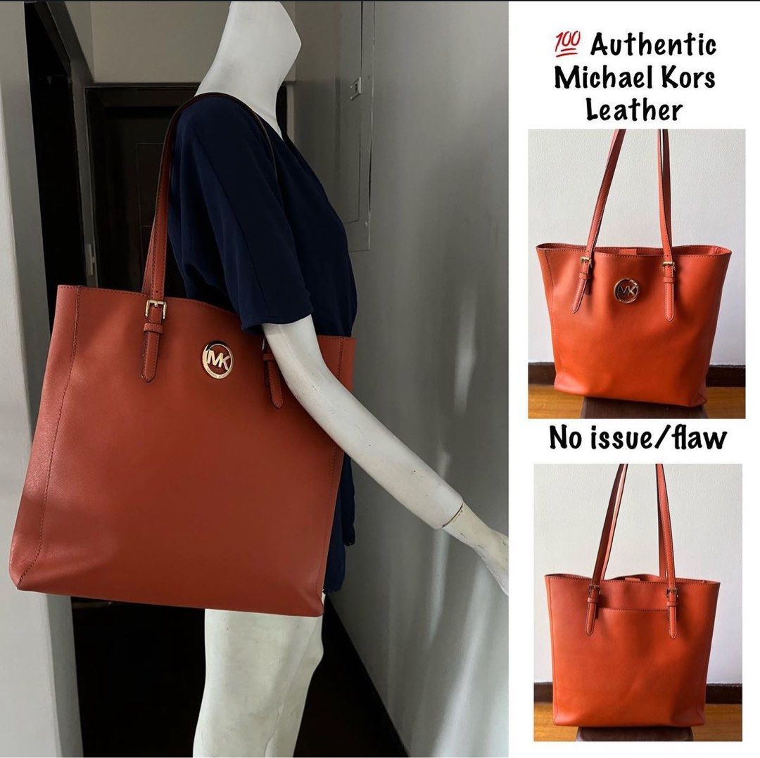 Michael Kors Jet Set Tote (Orange) (Category: Luxury Bags & Wallets) located in Muntinlupa City. Submitted by bff_findsph (Listing ID 1317382499, Image 2). Description: Michael Kors Shoulder Bag Color: Orange Can Fit Laptop No major flaws No rubs Clean interior Clean exterior Prefect for traveling • Our items are not “ukay” unless stated otherwise. • All our items are personal use items. • All our items are authentic unless indicated otherwise. .