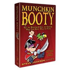 Munchkin booty card game (Category: Board Games & Puzzles) located in Quezon City. Submitted by whizdepot (Listing ID 1317386005, Image 1). Description: Sail the Seven Seas. Plunder the treasure. Make your crew walk the plank. Munchkin Booty brings the greatest gold-grabbers in history – pirates! – to the world of Munchkin. Use your Silver Long Johns to beat the Lobster Mobster, drink your Demon Rum to fight off the Viking Kittens, and defend you